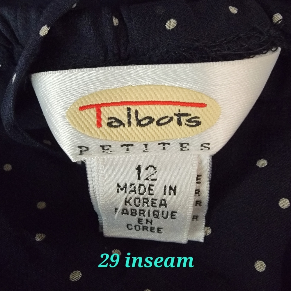 Talbots Silk Black Polkadot 2pc Set - image 6